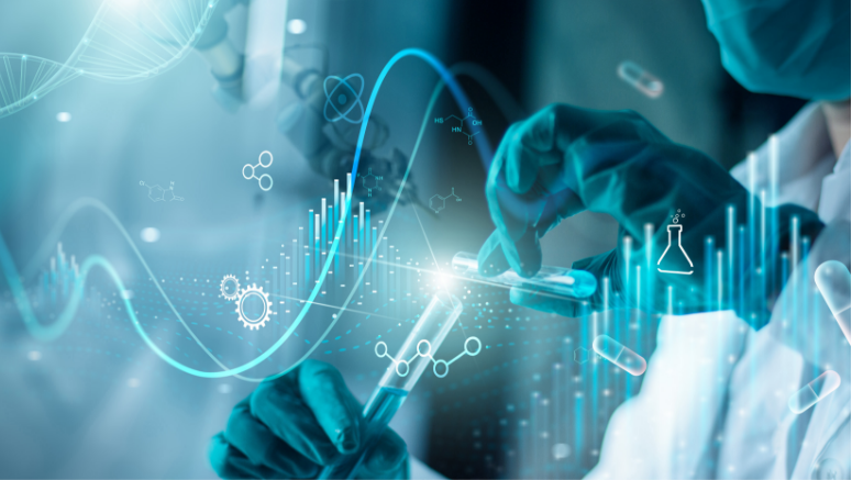 A scientist conducting lab work for clinical trials