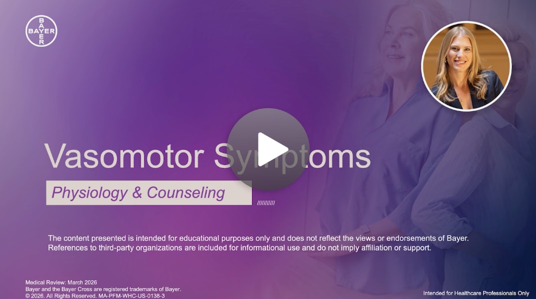 Thumbnail of Vasomotor Symptoms Video