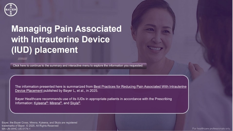 PDF of Managing pain associated with intrauterine device (IUD) placement